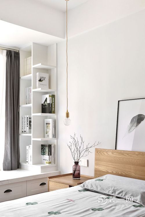 设计费5000元苏州景山*瑰园玫**87㎡北欧风格三居设计案例实景图，厨房门的设计比较有个性！