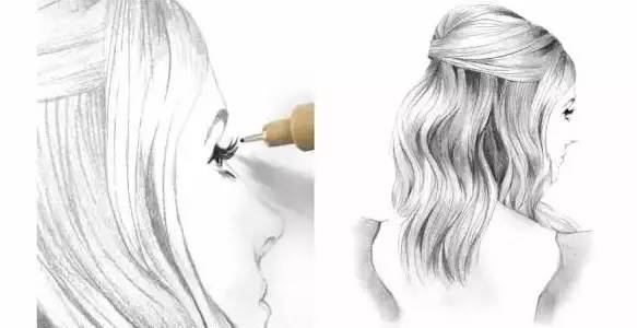 手绘头发100种画法,头发的画法手绘简单漂亮