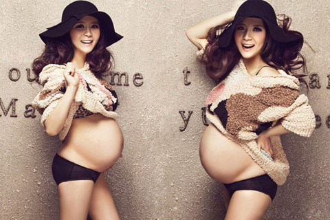 董璇怎么拍孕妇照,孙俪董璇圆脸照片