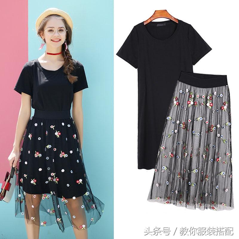 胖女生夏季网纱裙搭配,网纱裙气质高级裙胖mm
