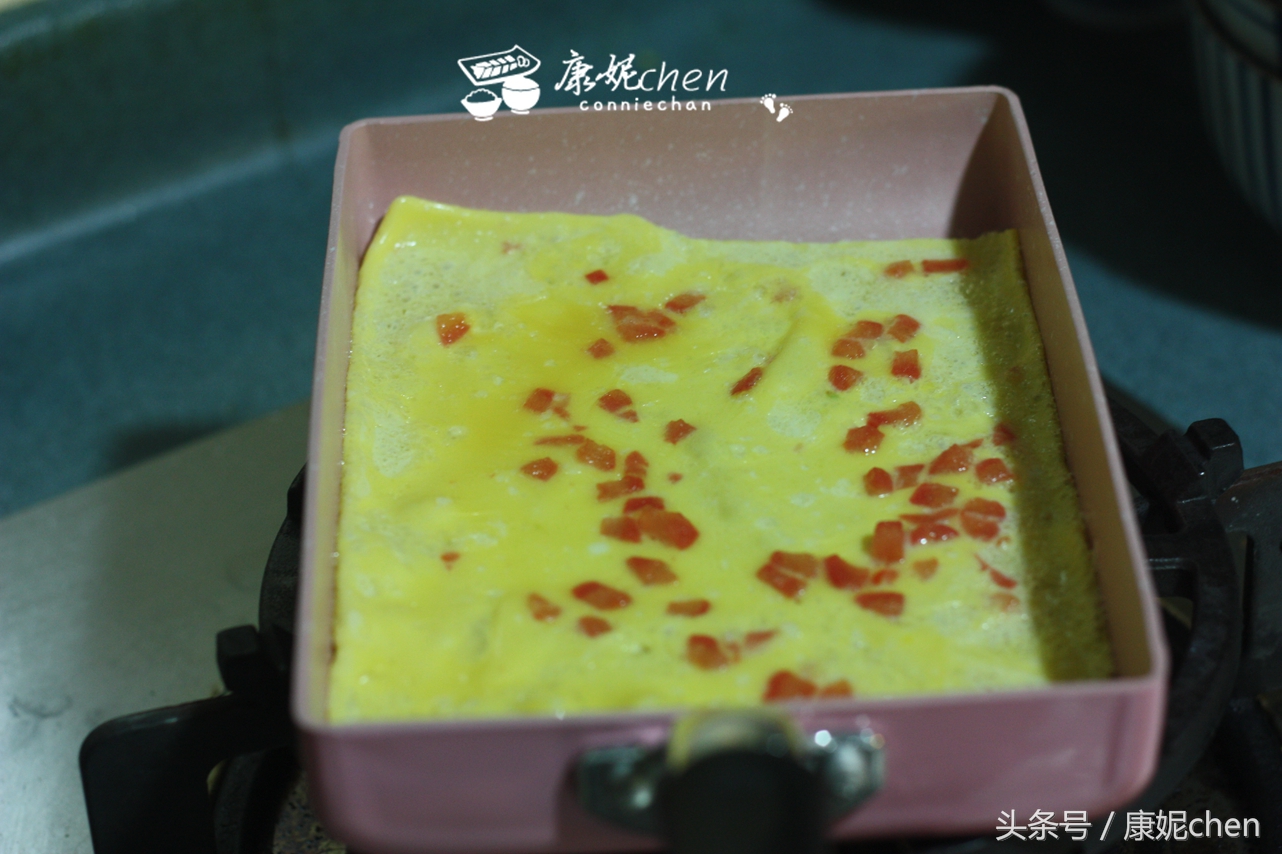 番茄火腿蛋卷如何做,omelette番茄蛋卷