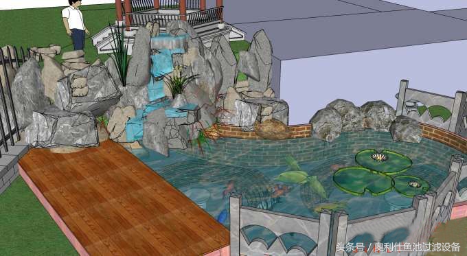 庭院鱼池建造视频大全,庭院鱼池实用效果图