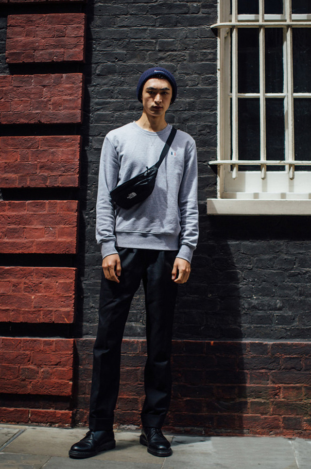 gucci男士虎头胸包街拍,2019胸包街拍