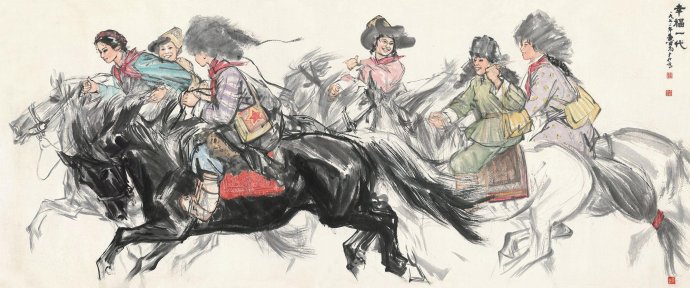 黄胄人物速写大师,毛笔速写人物大师级别