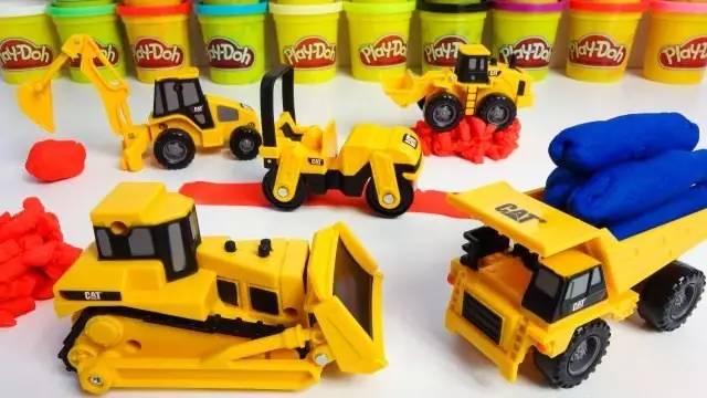 挖掘机玩具车玩法早教0-3岁,工程车挖掘机玩具怎么玩