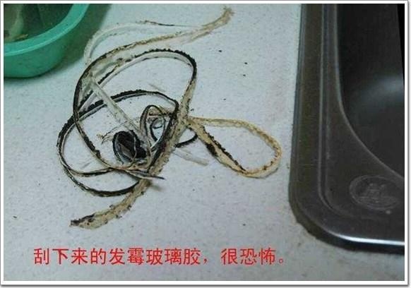 水槽边玻璃胶发黑怎么去除,水槽边的玻璃胶黑霉怎么去除