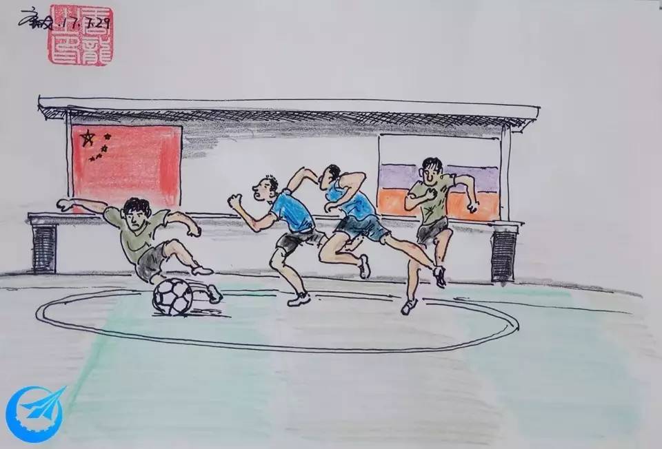 铅笔彩绘后的“航空飞镖”，别有一番战地风味