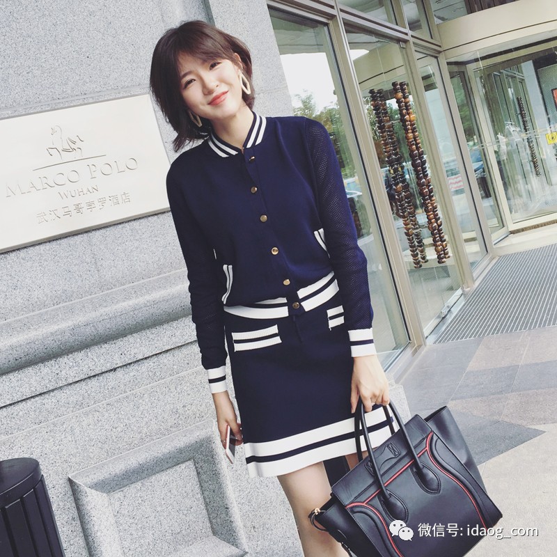 新款套装裙时髦又减龄冬天,套装裙两件套小香风针织秋冬