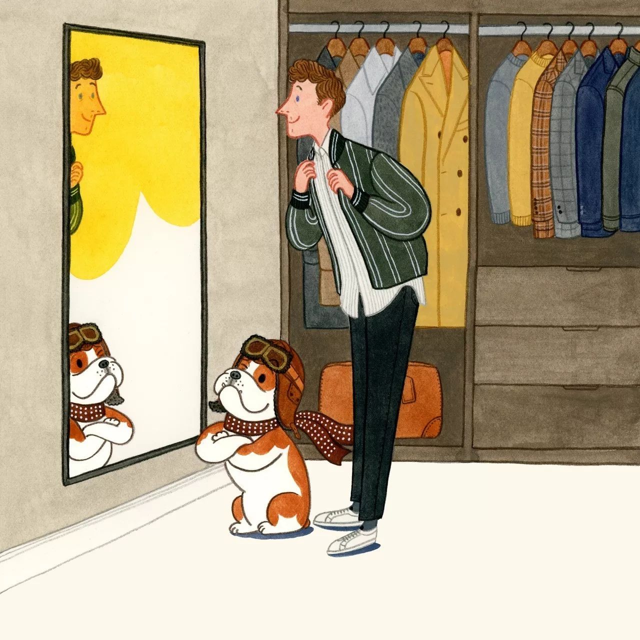 谈资|那个专门画绅士的Mr.Slowboy,这次帮dunhill画了一只狗