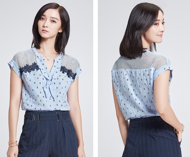 时尚个性收身印花t恤,服装图案印花t恤