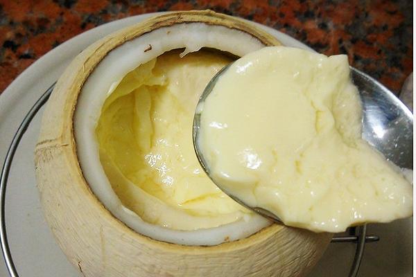 原汁椰子炖蛋的做法,原盅椰子鸡煲汤做法