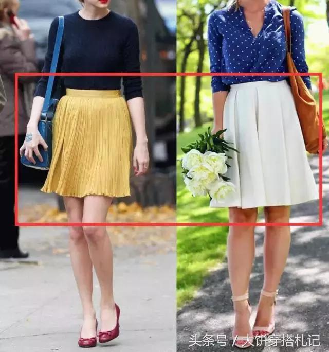 不同颜色百褶裙穿搭春天,不同身高百褶裙长度