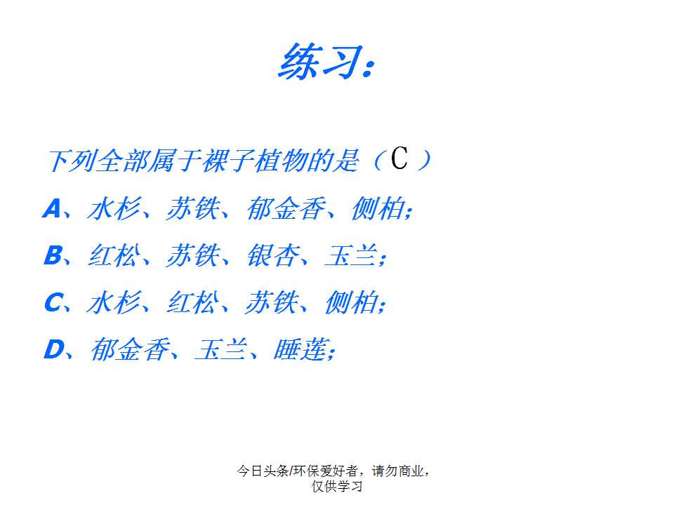 认识植物从身边开始,认识植物的根茎叶各个部分