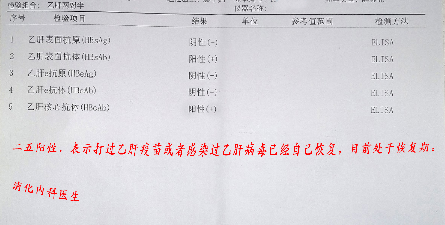 怎样看乙肝两对半化验单的数值,如何看乙肝两对半化验单数值正常