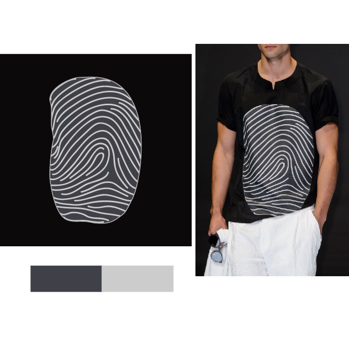 秀场系列服装配色效果图,彩色印花时尚秀图片高清