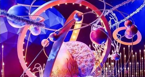 星空梦幻婚礼场景布置需要多少钱,星空厅婚礼现场适合穿什么婚纱