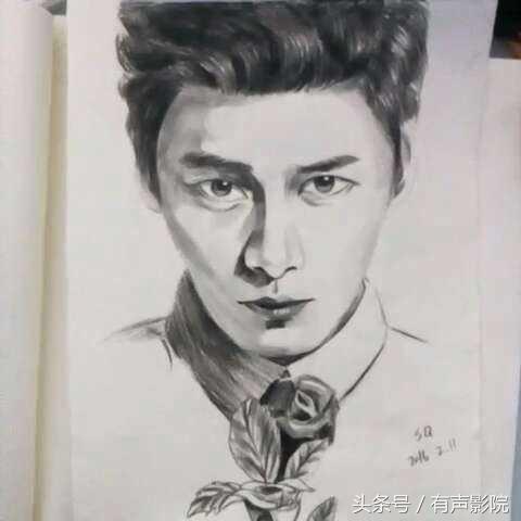 男明星素描画，鹿晗爱耍帅，俊凯最纯净，千玺大佬最低调！
