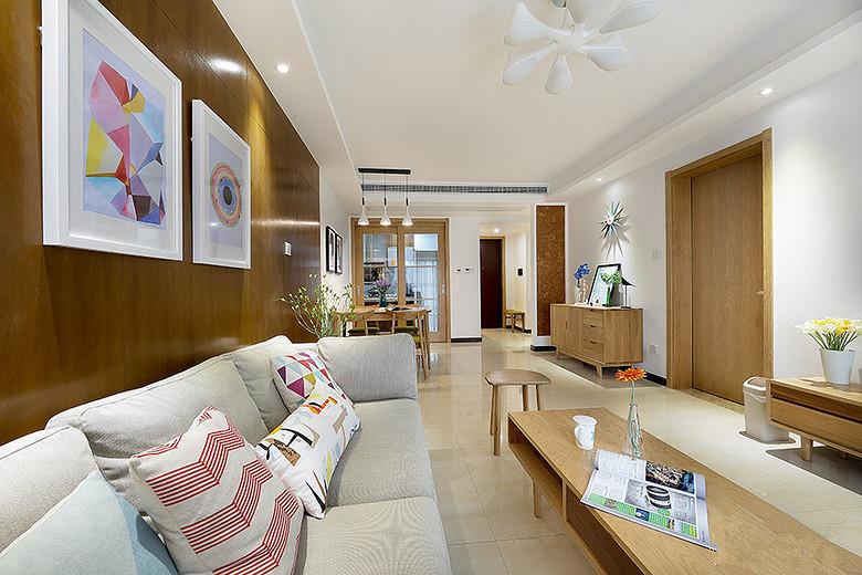 家装案例分享140现代简约风,装修原木风13万自己设计