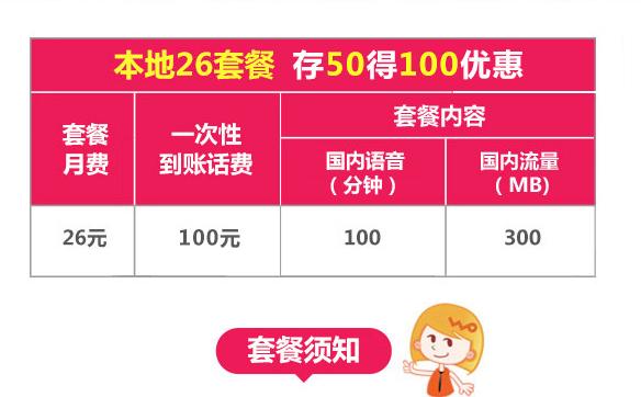中国联通官方19元月租200g流量,26元流量卡中国联通