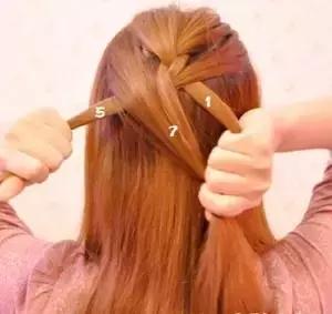 约会编发简单发型扎法步骤图解,简单易学的一款编发教程