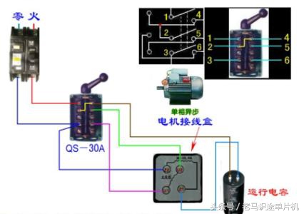 常见电动机实物接线,单相电动机接线图大全
