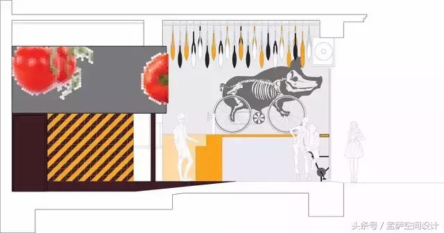 西班牙有家快餐厅也太有意思了,尽然用火腿来做装饰