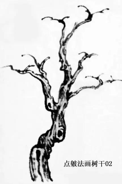 最简单的树干画法,树干的简便画法