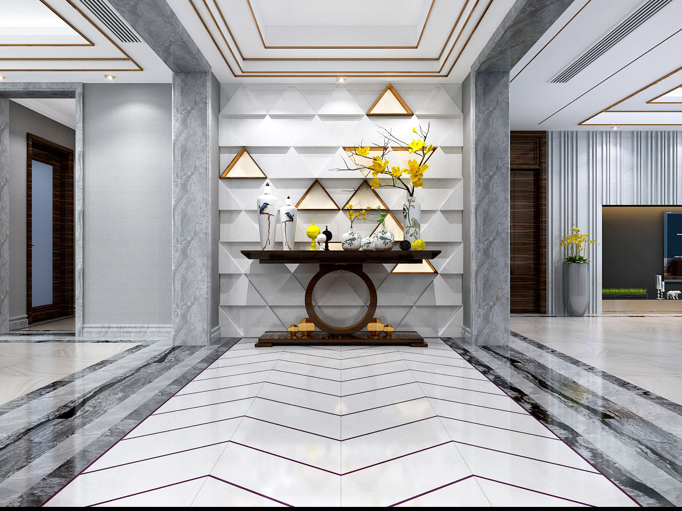 大面积卧室装修北欧轻奢效果图,北欧轻奢简约线条椭圆餐桌桌布