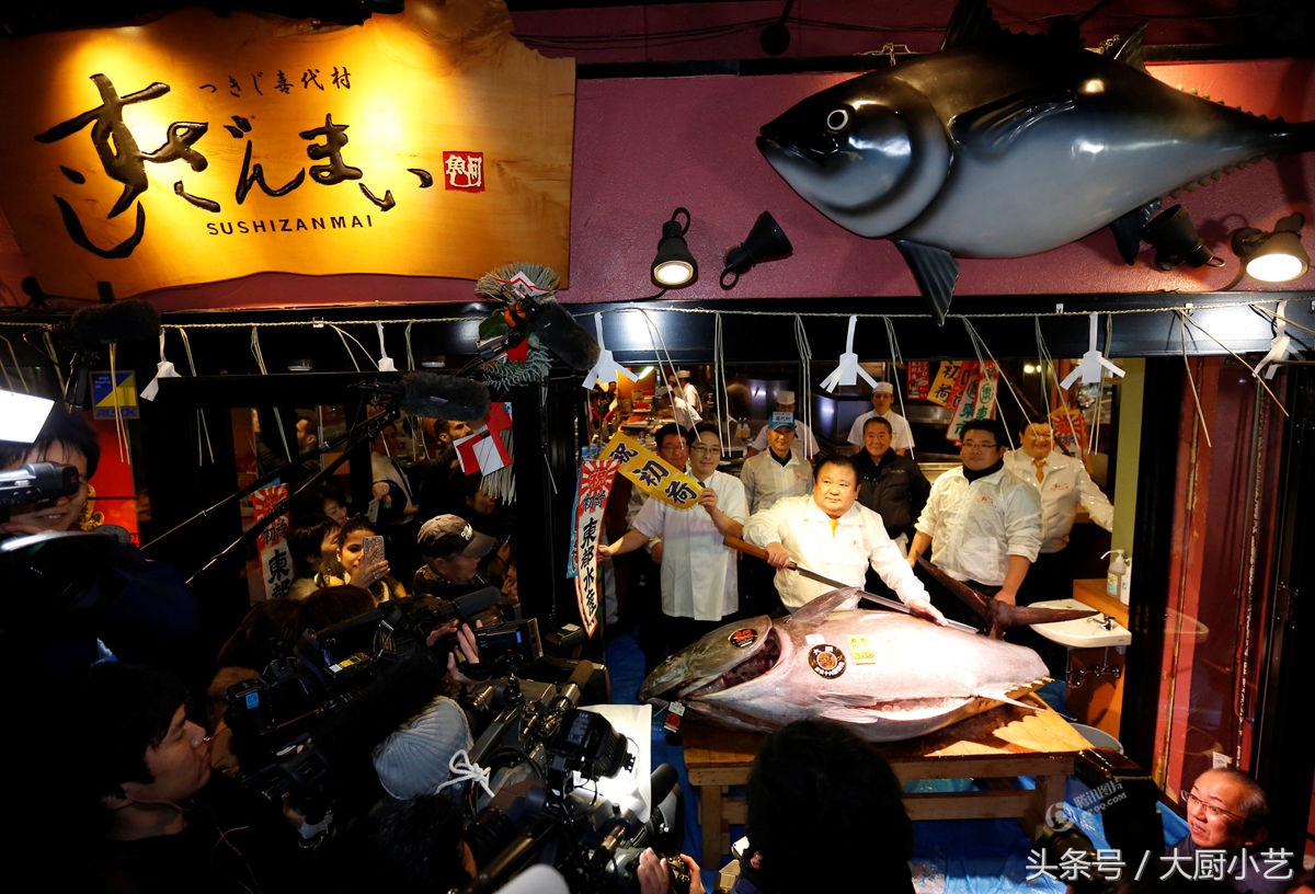 日本金枪鱼刺身生鱼片,真正的蓝鳍金枪鱼生鱼片