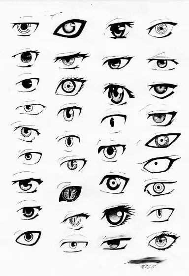 没有眼睛漫画人物怎么画,漫画人物手绘女生眼睛超简单