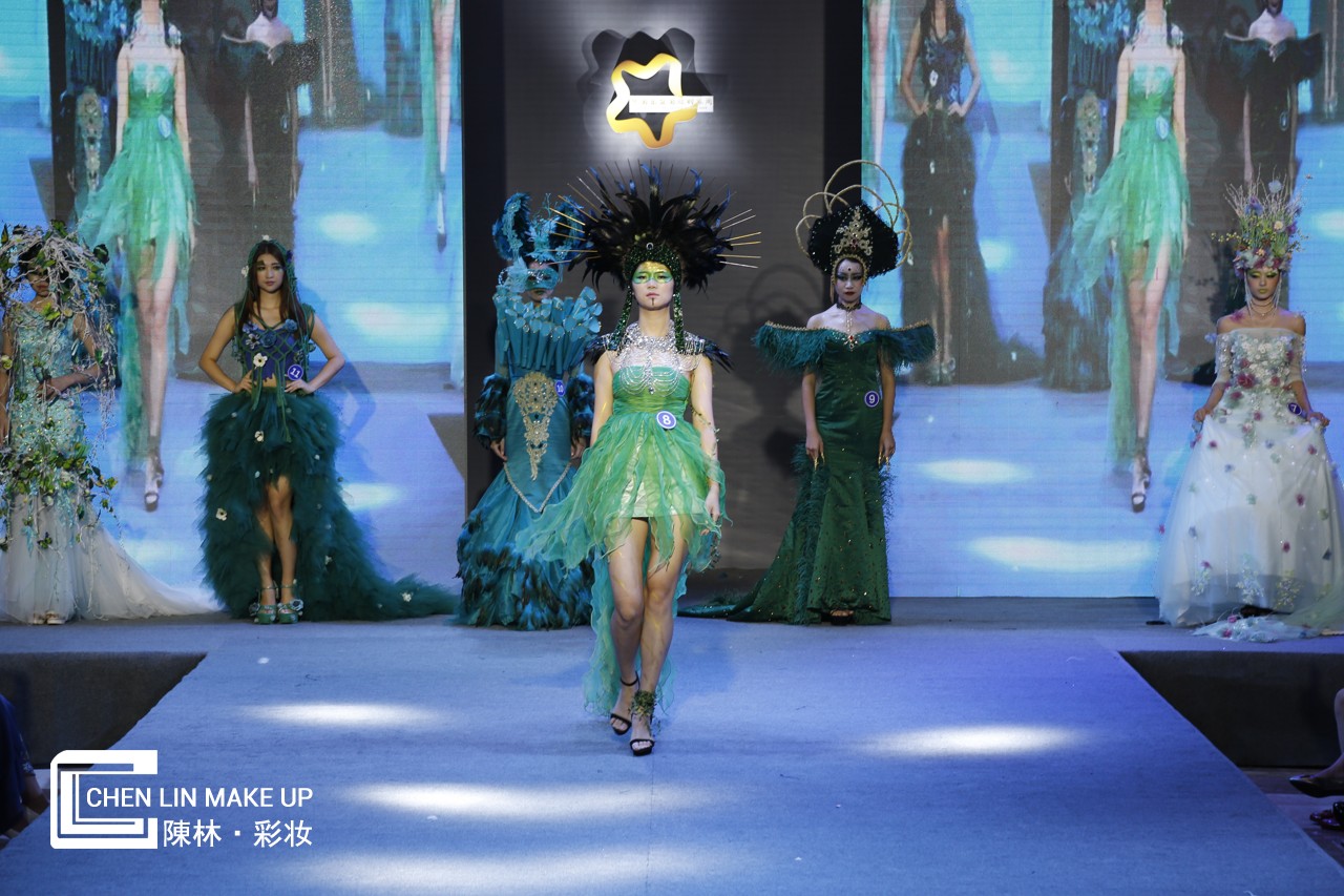 中国东盟国际彩妆大赛陈林彩妆贺加贝杯十佳化妆服饰比赛完美收官