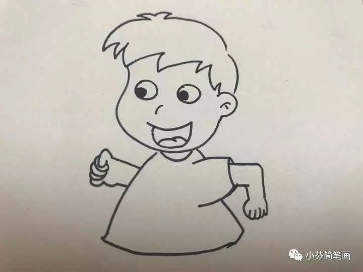跳舞简笔画男孩,男孩背影简笔画