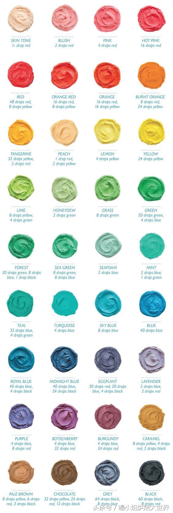 韩式豆沙裱花配色视频教程,韩式裱花技巧培训学习