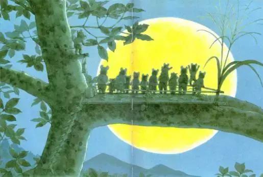 14只老鼠赏月的绘本图片,老鼠赏月绘本故事