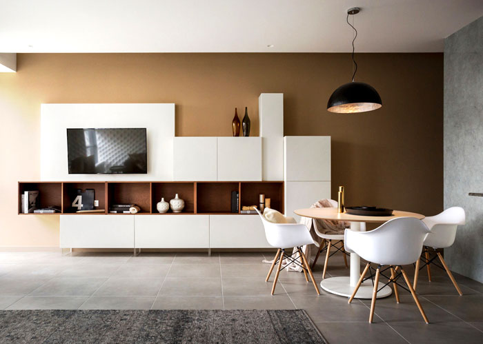 客厅整排储物柜设计,客厅做一面墙的储物柜