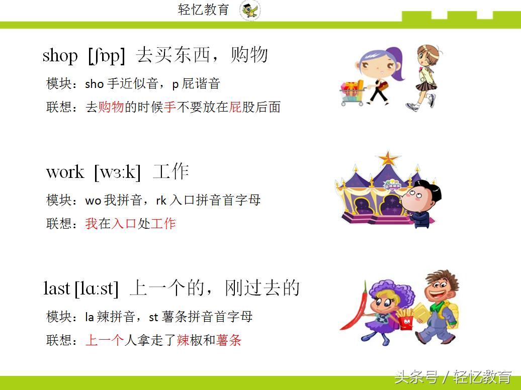 school这个英语单词的巧记方法,shop的英语单词快速记忆法