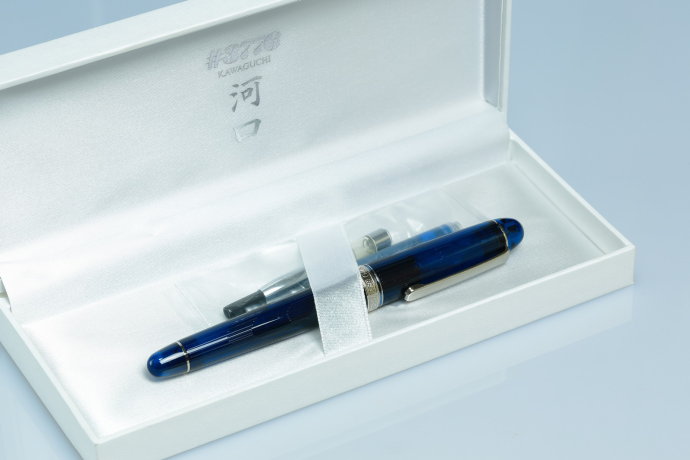 只为那抹蓝白金3776河口湖纪念版钢笔评测