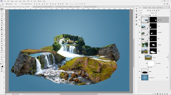 ps风景合成教程,ps小清新海边风格调色教程