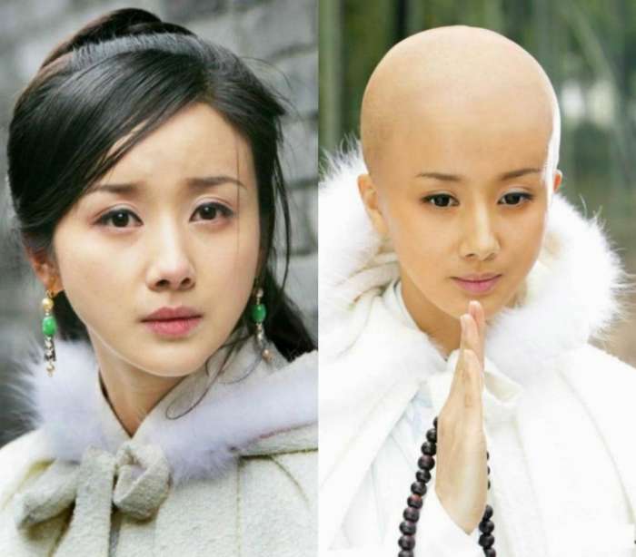 杨幂光头发型,赵薇和范冰冰的光头照