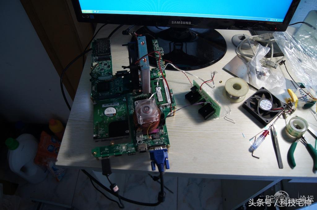 联想一体机拆机改台式电脑,旧联想笔记本改造小主机