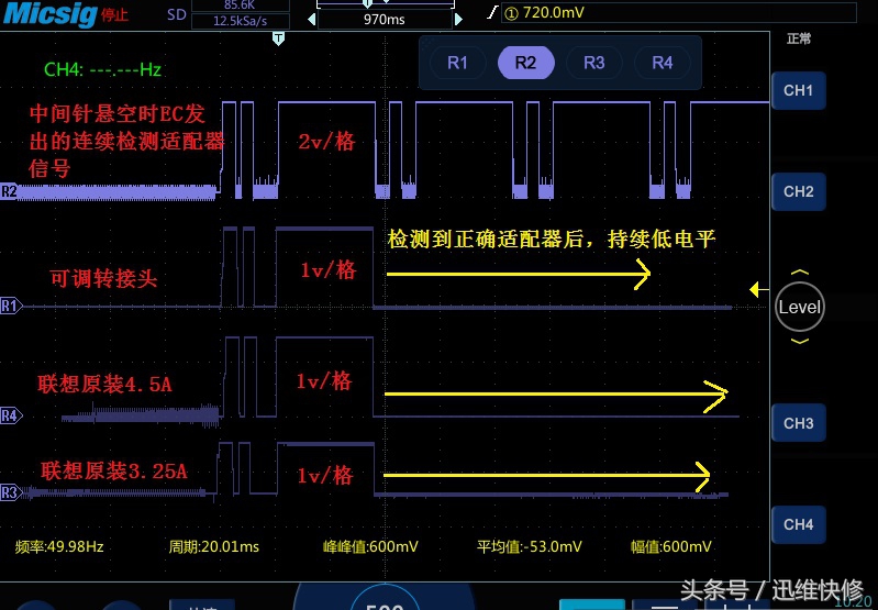 笔记本电源插口中间的针,笔记本电源适配器输出有几根线