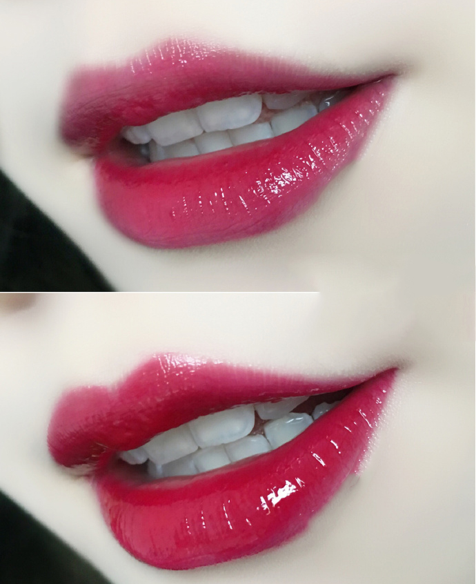 阿玛尼101黑管哑光口红,阿玛尼红管206唇釉深唇试色