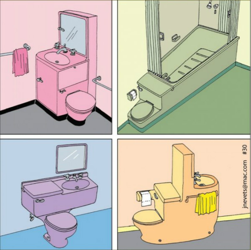 头一次见带洗漱盆的马桶，一年能节省好多水费