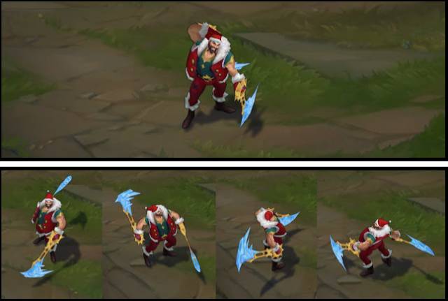 德莱文冰雪节皮肤斧子是不是冠冕,lol英雄联盟冰雪节