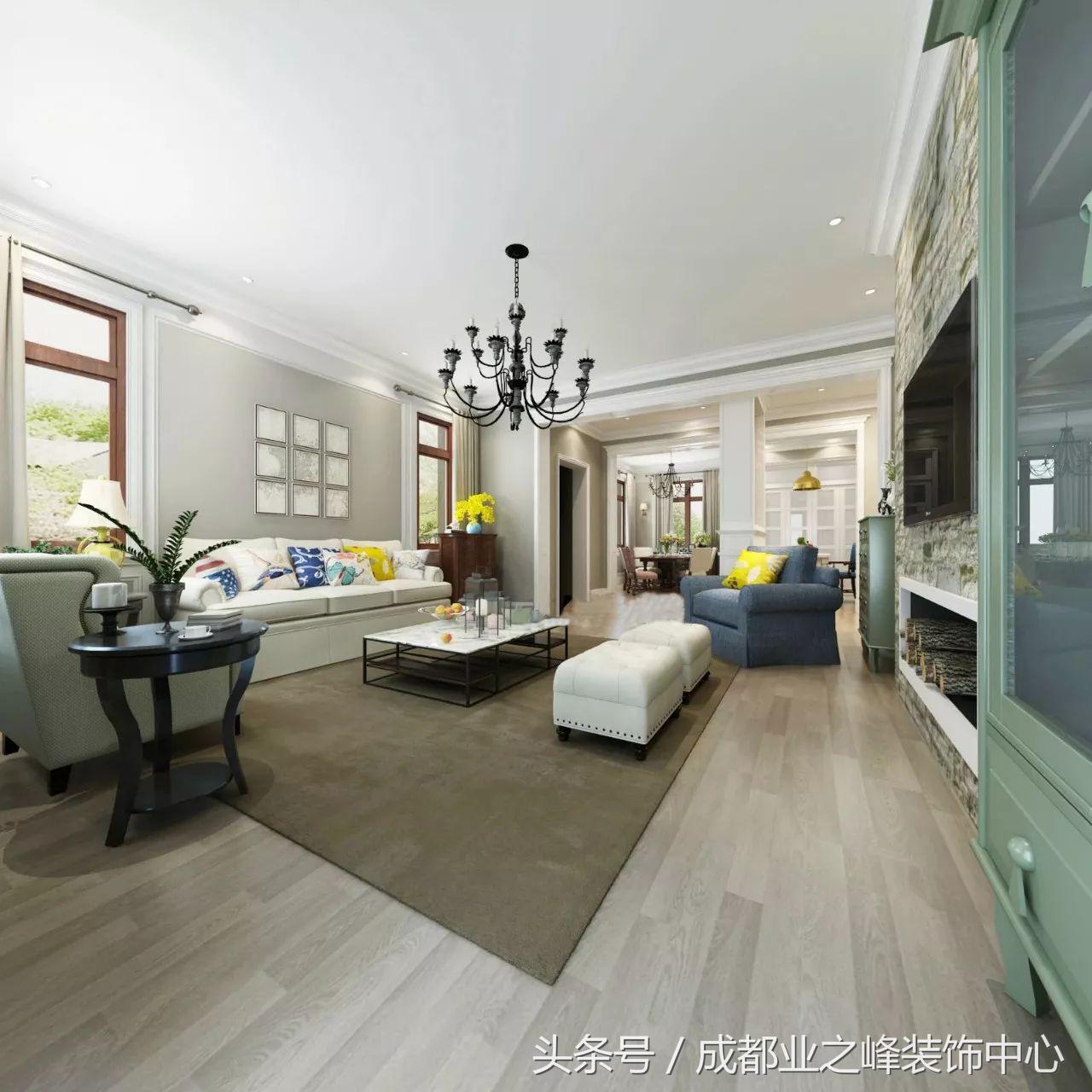 派克公馆复式,美式联排别墅地下室