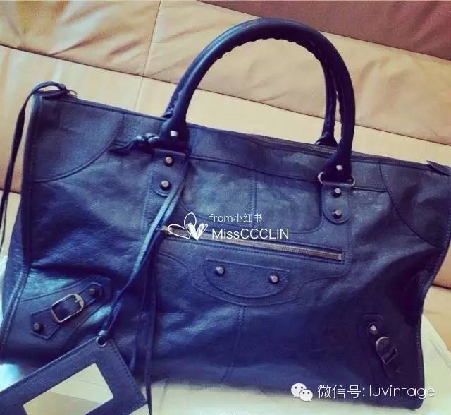 中古balenciaga机车包,黑银classic机车包