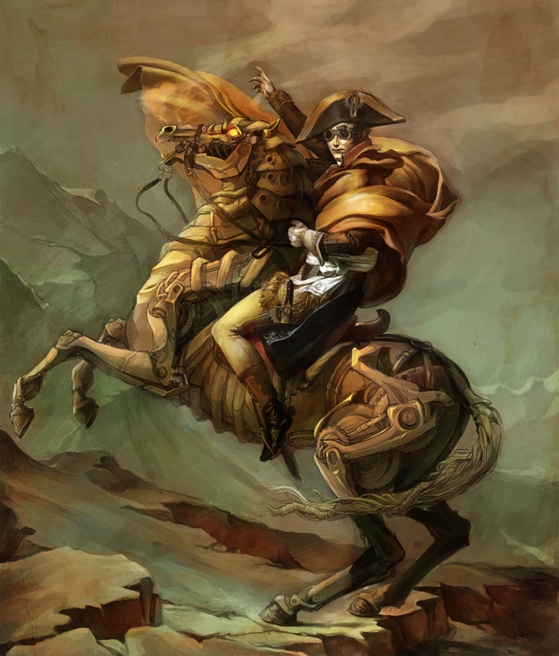 蒸汽朋克插画作品欣赏,蒸汽朋克插画动物