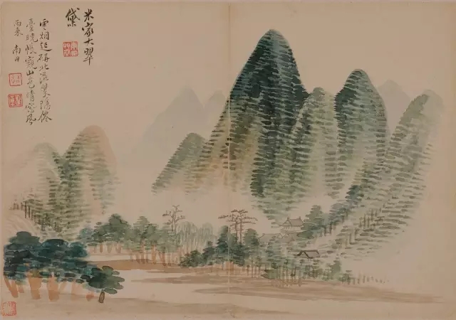 清代仿古山水册页,清恽寿平仿古山水图