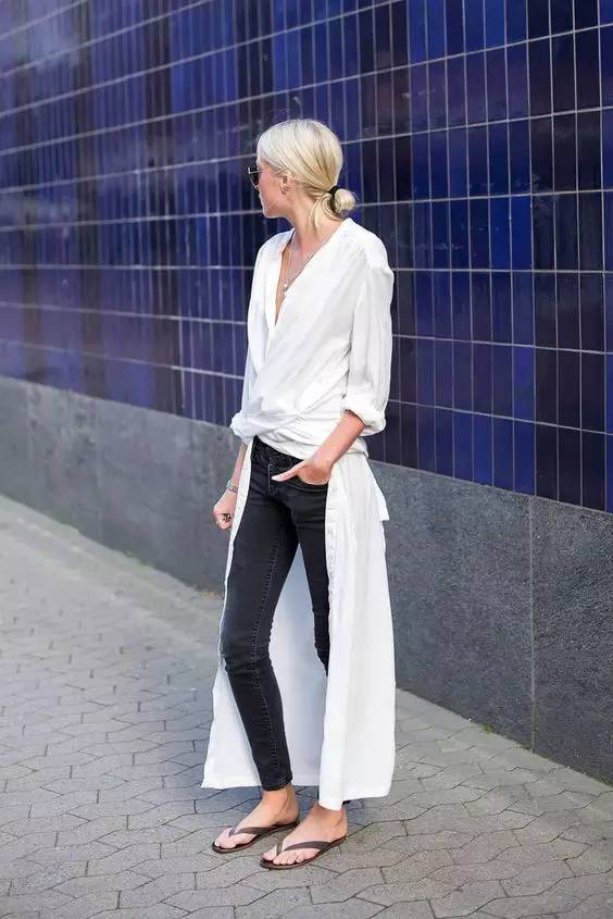 一件衬衫就让你美翻了整个春天,一件衬衫和一条裙子