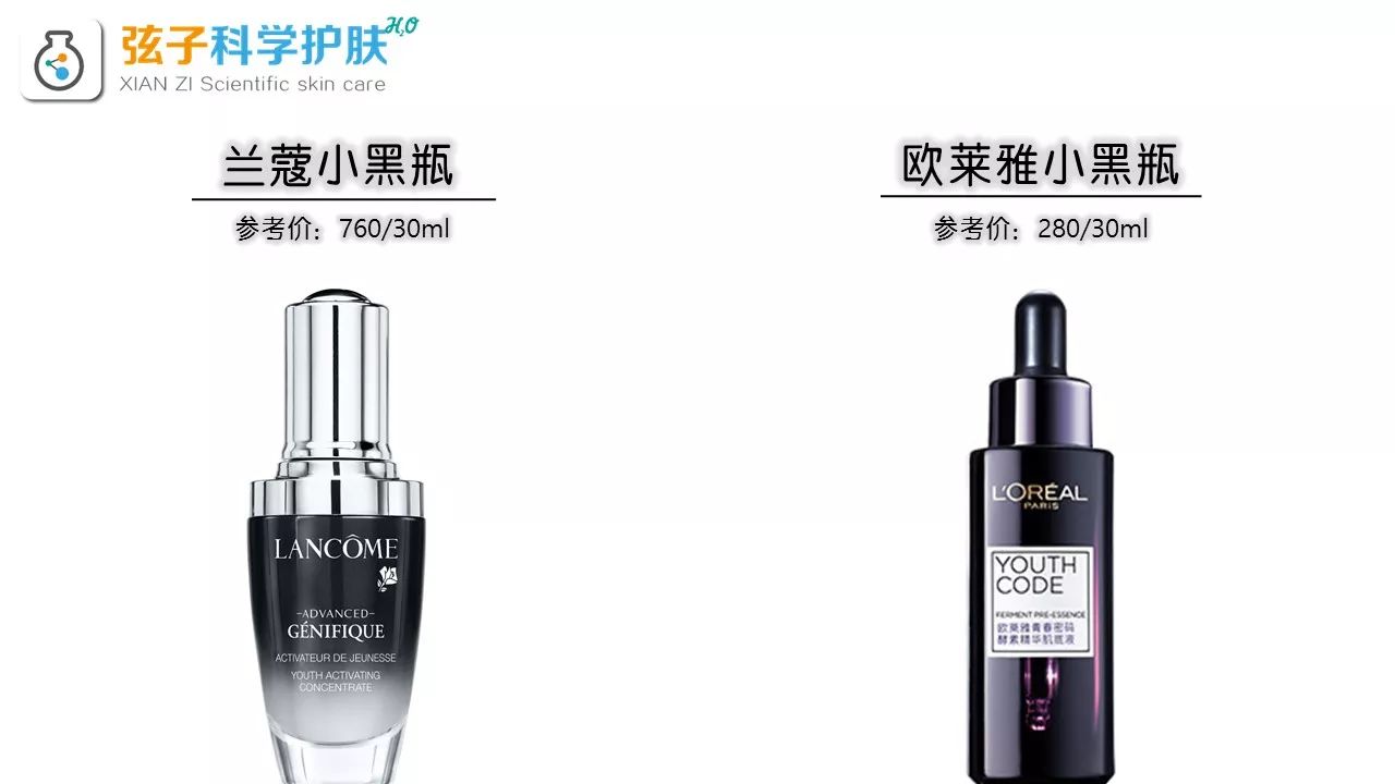 欧莱雅小黑瓶跟兰蔻小黑瓶的区别,欧莱雅小黑瓶和兰蔻小黑瓶区别